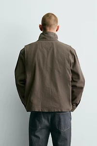 BOXY FIT COTTON CANVAS JACKET