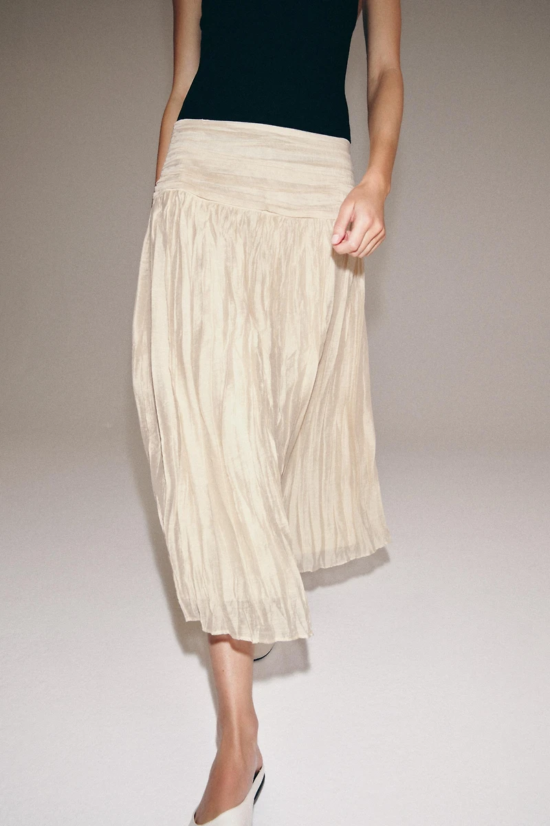 ZW COLLECTION DRAPED MIDI SKIRT