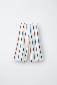 STRIPED TEXTURED PANTS