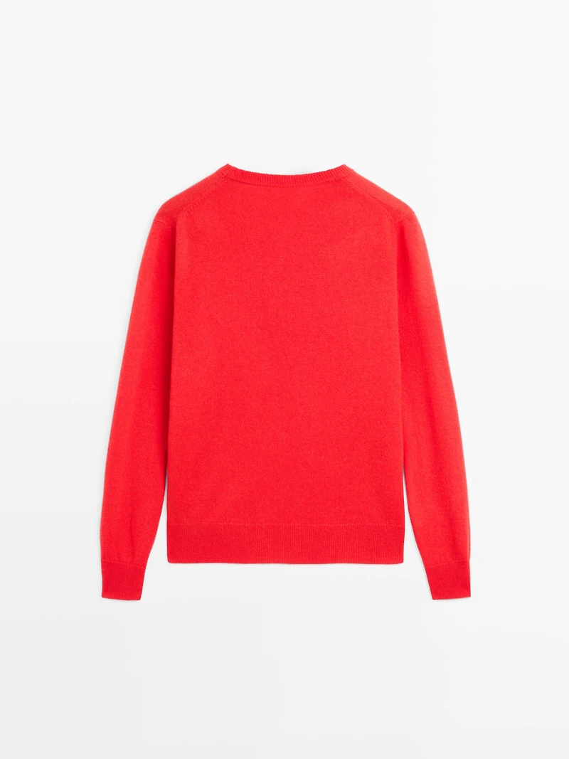 Pull en maille de cachemire à col rond