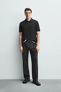REGULAR FIT TEXTURED POLO
