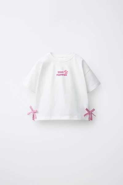 GINGHAM BOWS T-SHIRT
