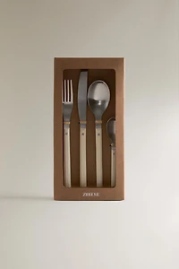 HEXAGONAL HANDLE FLATWARE SET (SET OF 4)