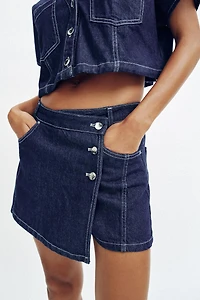 JUPE-PANTALON Z1975 EN JEAN CROISÉE