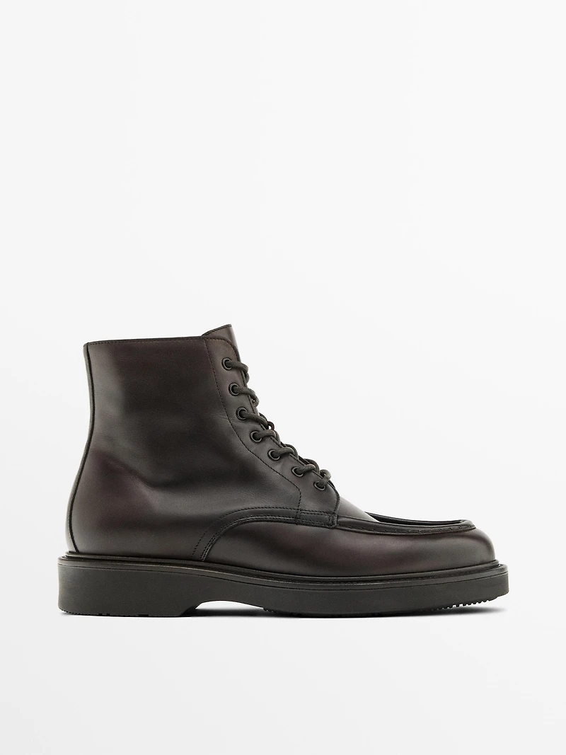 Bottes en nappa bord mocassin