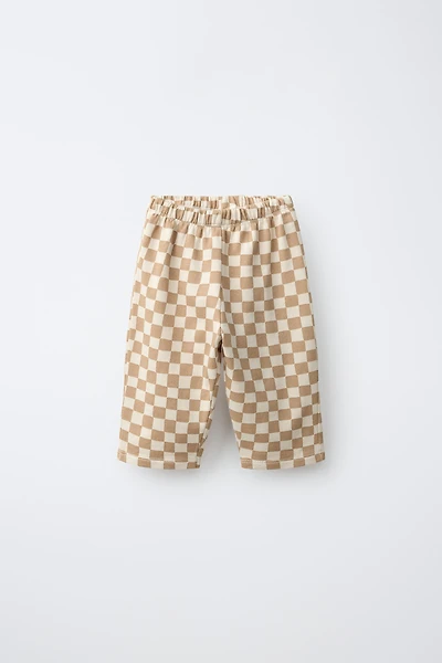 CHECKERBOARD BAGGY PANTS