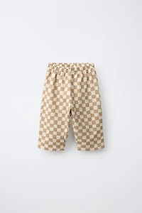 CHECKERBOARD BAGGY PANTS