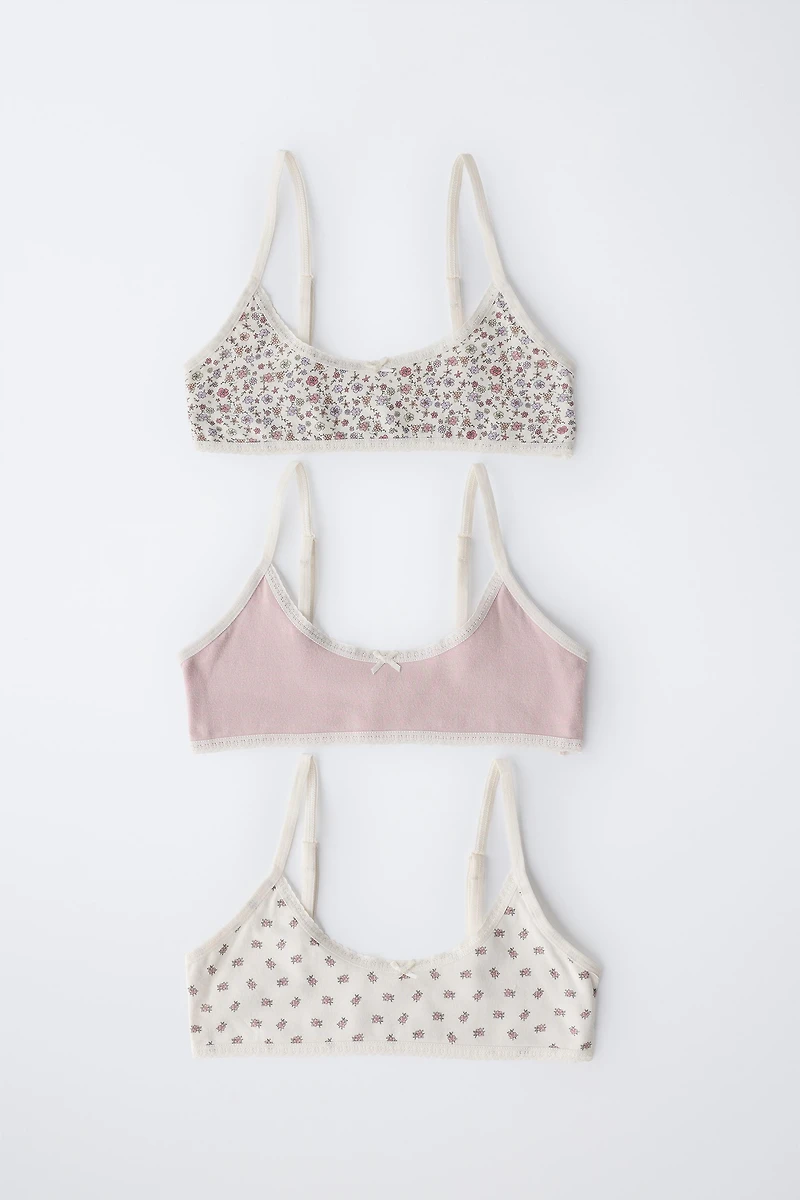 9-14 YEARS/ THREE-PACK FLORAL TOPS