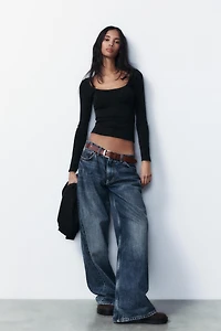 LONG SLEEVE RIB T-SHIRT