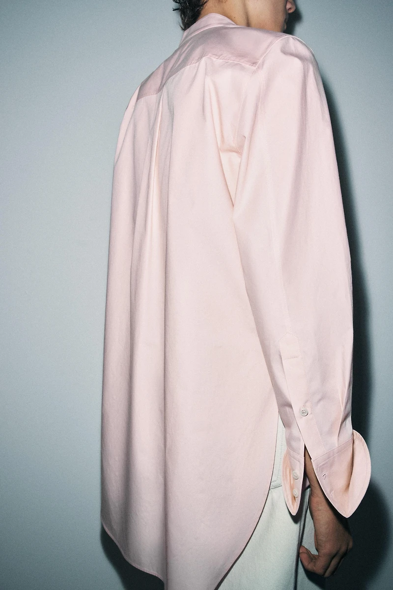 ASYMMETRIC POPLIN SHIRT ZW COLLECTION