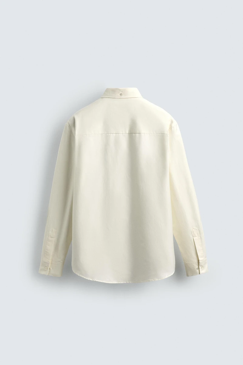 REGULAR FIT COTTON-SILK SHIRT