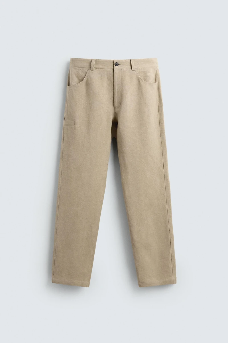 100% LINEN BALLOON FIT PANTS