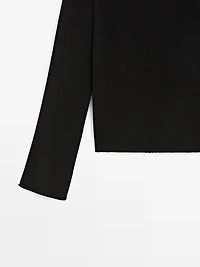 Flowing knit boat neck sweater