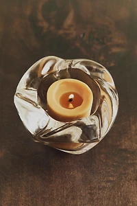 THICK GLASS TEALIGHT HOLDER