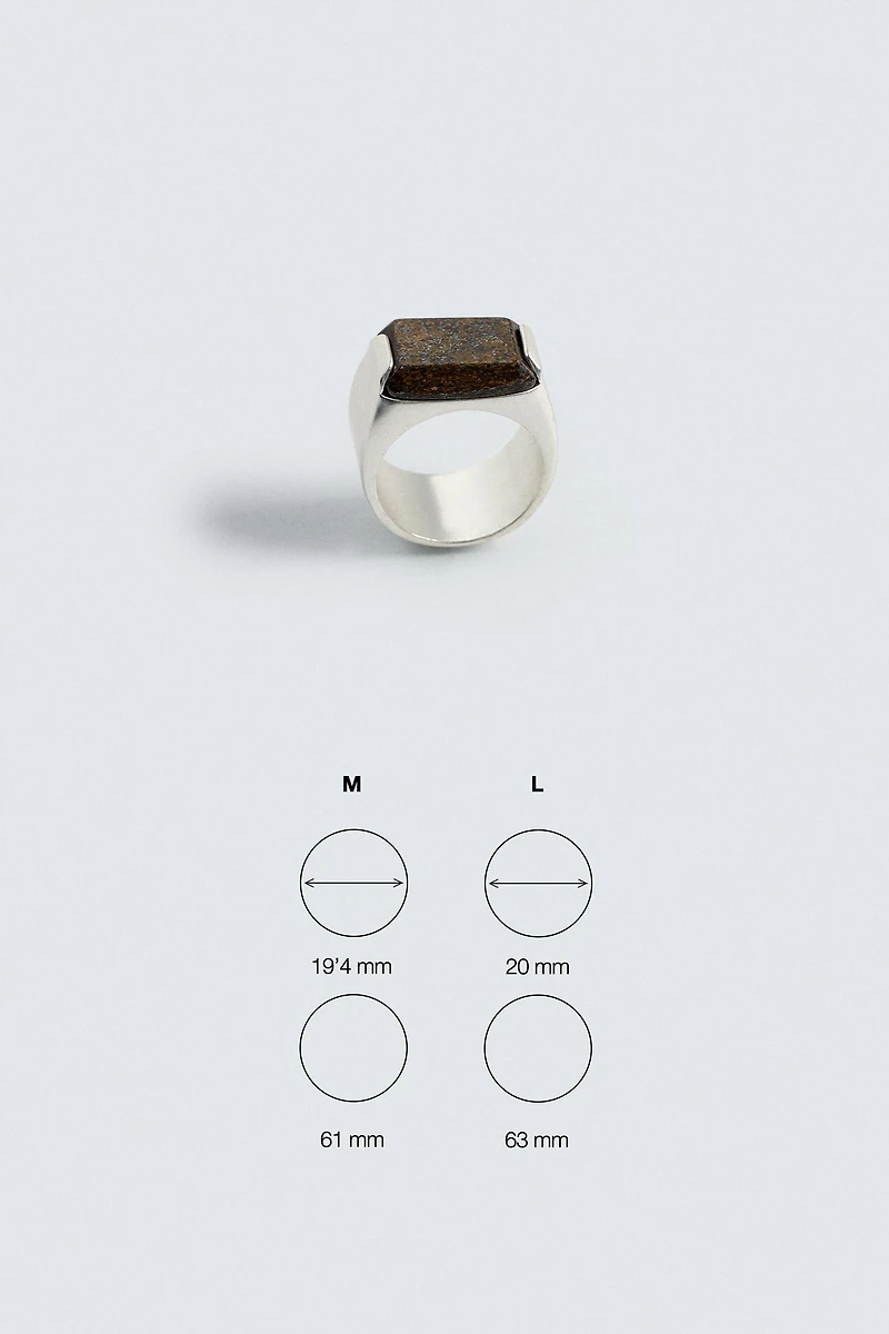 BAGUE PIERRE COMBINÉE