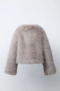 FAUX FUR CROPPED JACKET