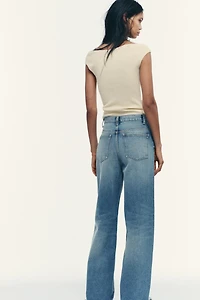 PLAIN KNIT BOAT NECK TOP