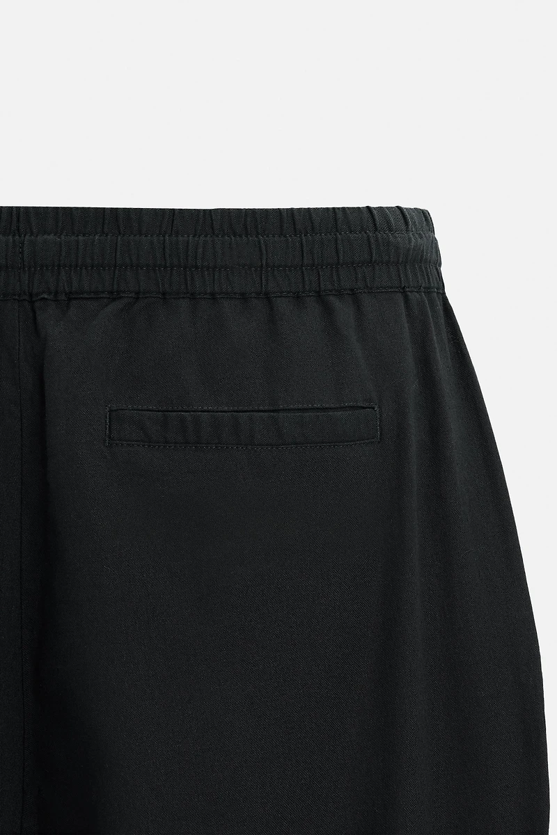 RELAXED FIT COTTON LINEN PANTS