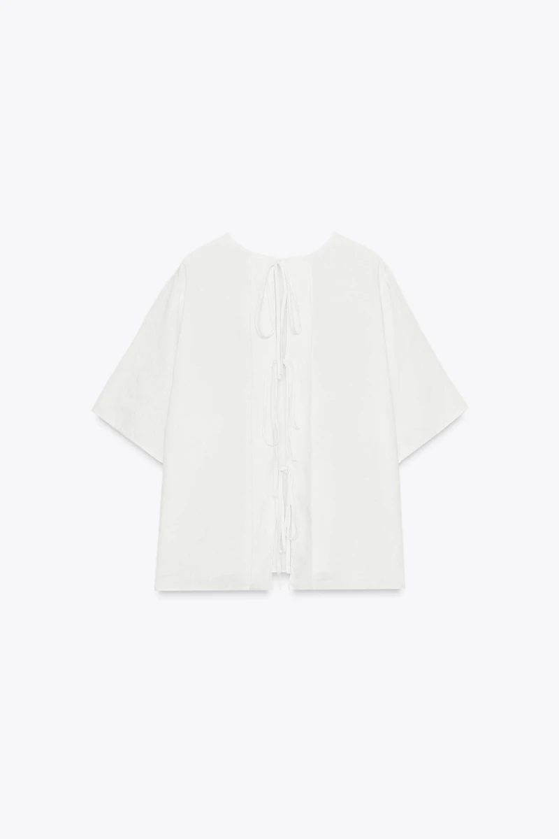 ZW COLLECTION LINEN TIE TOP