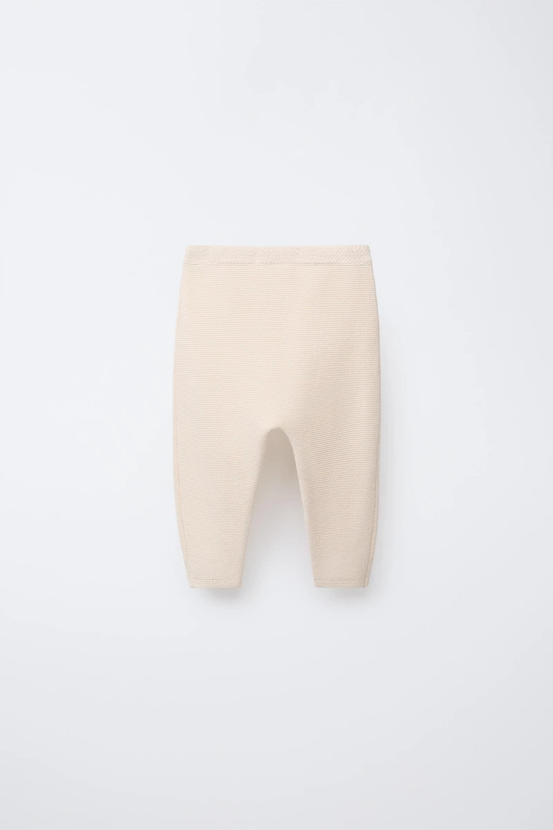 EMBROIDERED FLORAL LINKS KNIT PANTS