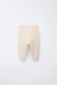 EMBROIDERED FLORAL LINKS KNIT PANTS