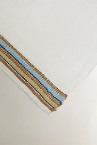 STRIPED LINEN BLANKET