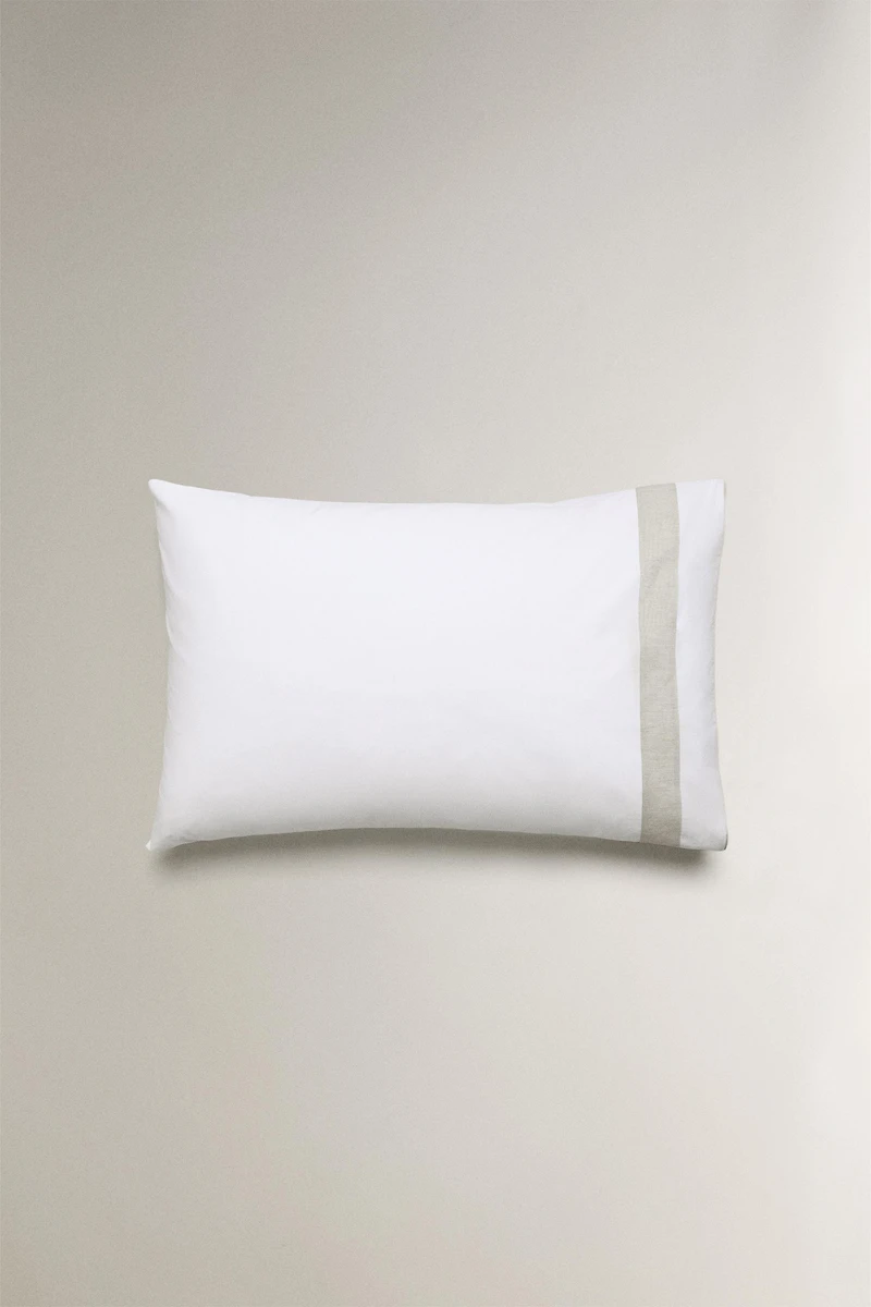 COTTON PILLOWCASE WITH BORDER