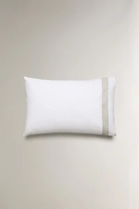 COTTON PILLOWCASE WITH BORDER