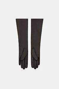 100% LEATHER LONG GLOVES