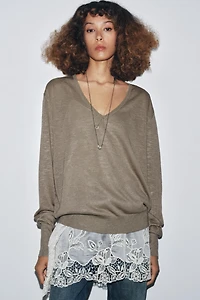 COMBINED KNIT SWEATER
