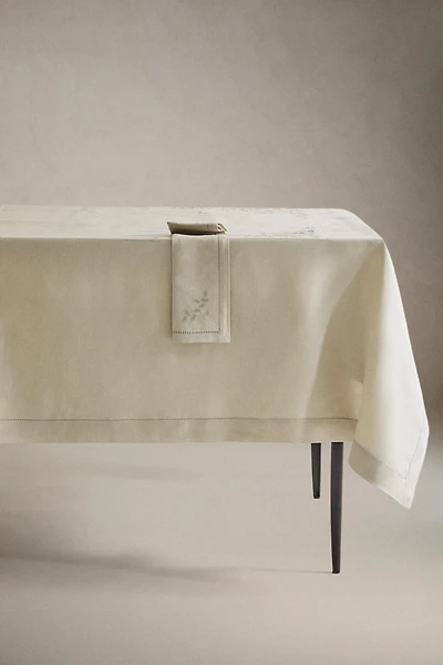 NAPPE LIN BRODERIE FLORALE