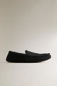 WARM LOAFERS WITH LEATHER SOLE
