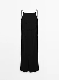 Long dress with rhinestone detail