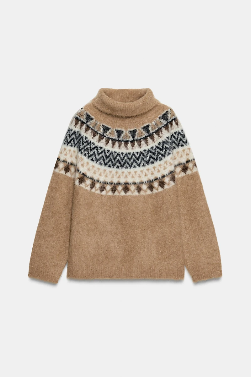 ALPACA JACQUARD JUMPER
