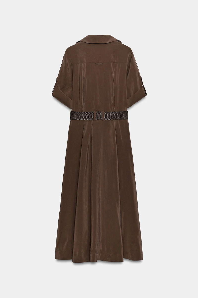 ROBE CHEMISE FLUIDE CEINTURE