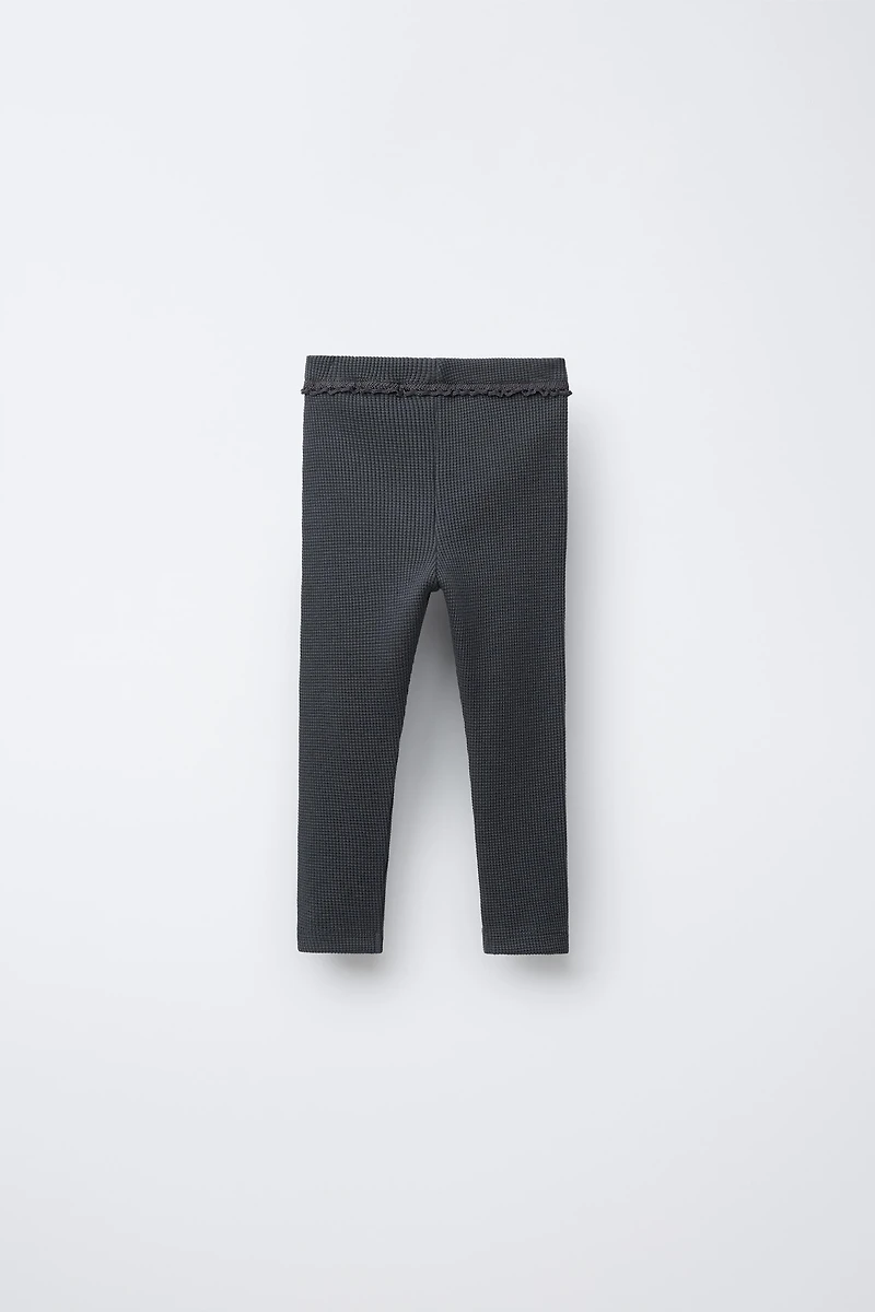 LEGGING WAFFLE DENTELLE