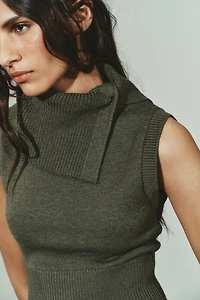 TOP EN MAILLE À REVERS