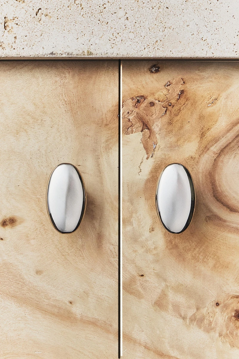 PACK OF OVAL METAL KNOBS (PACK OF 2)