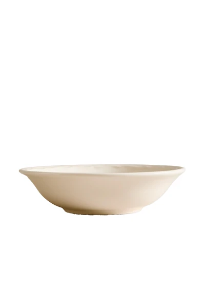 EARTHENWARE BOWL WITH RAISED-DESIGN EDGE