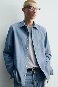 RELAXED FIT CHAMBRAY SHIRT