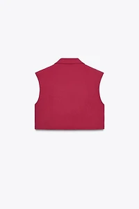 SHORT VEST WITH FLAPS