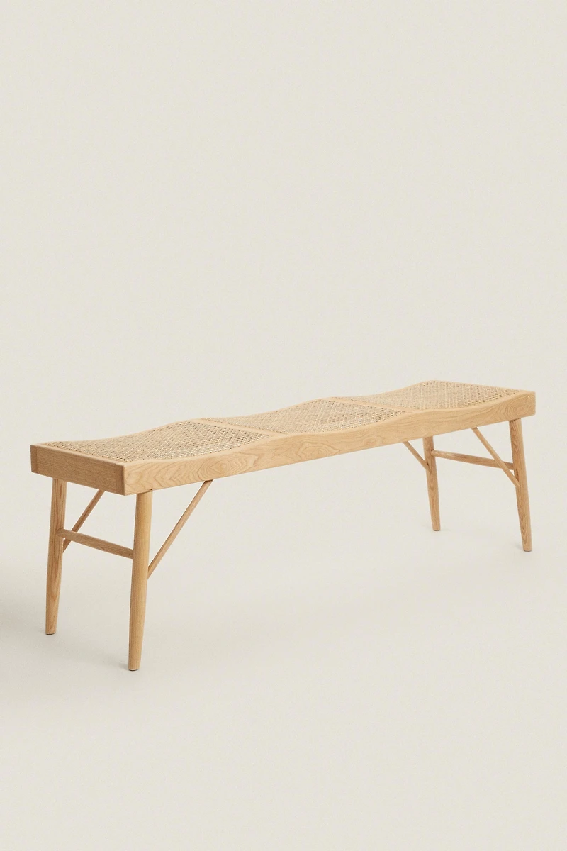 BANC BOIS ET ROTIN