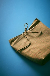 CHECK COTTON LINEN PICNIC BAG