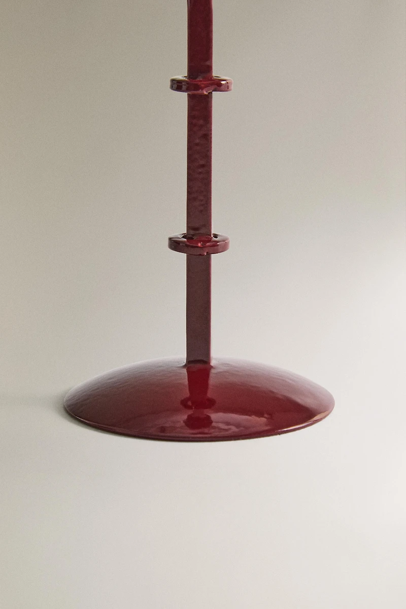 TALL METAL CHRISTMAS CANDLESTICK