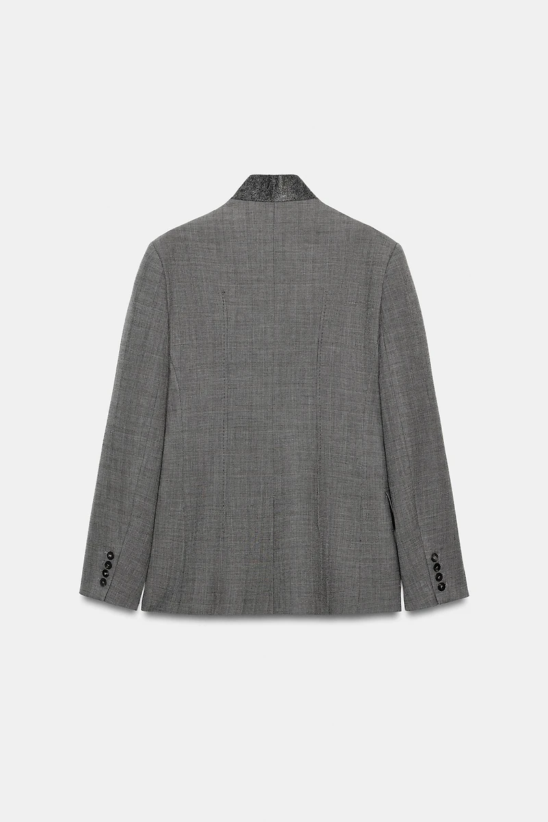 TAILORED PLAID BLAZER ZW COLLECTION