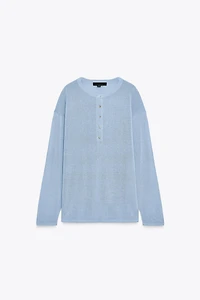OVERSIZED BASIC KNIT SWEATER