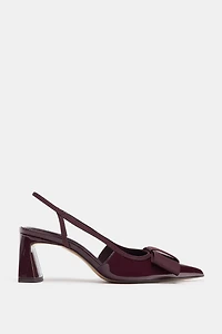 SLINGBACK HEELED SHOES WITH BOW