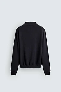 POLO EN MAILLE DE COTON ET LIN