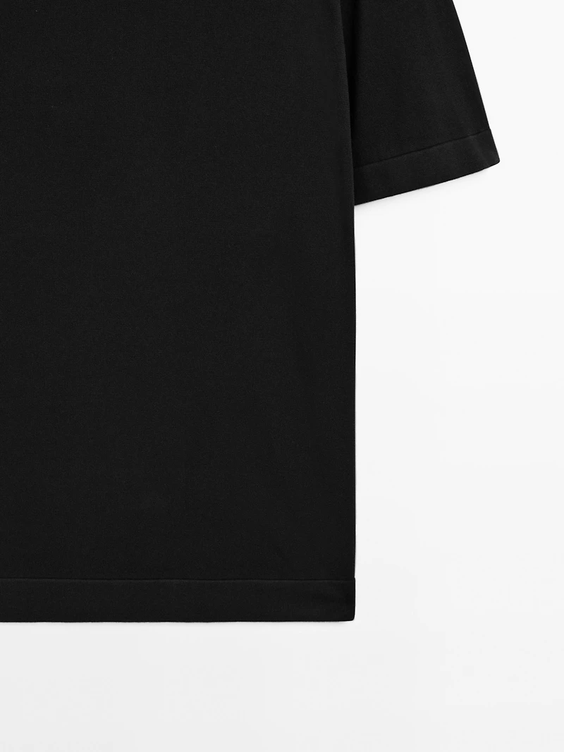 100% cotton short sleeve knit sweater