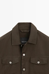 100% linen cardigan with pocket details